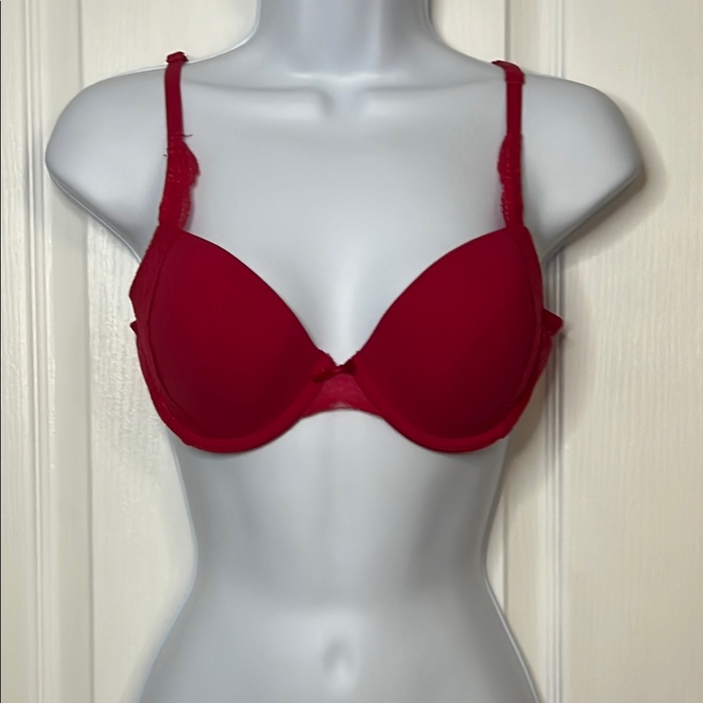 Elegant Red Bra